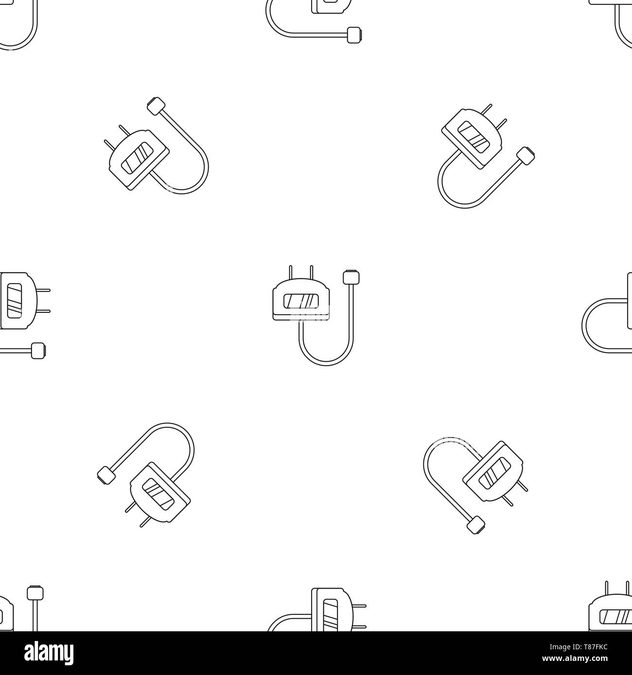 Charge vape set pattern seamless vector repeat geometric for any web design Stock Vector