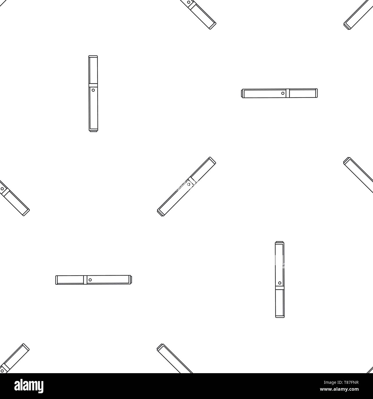 Closed vape pen pattern seamless vector repeat geometric for any web design Stock Vector