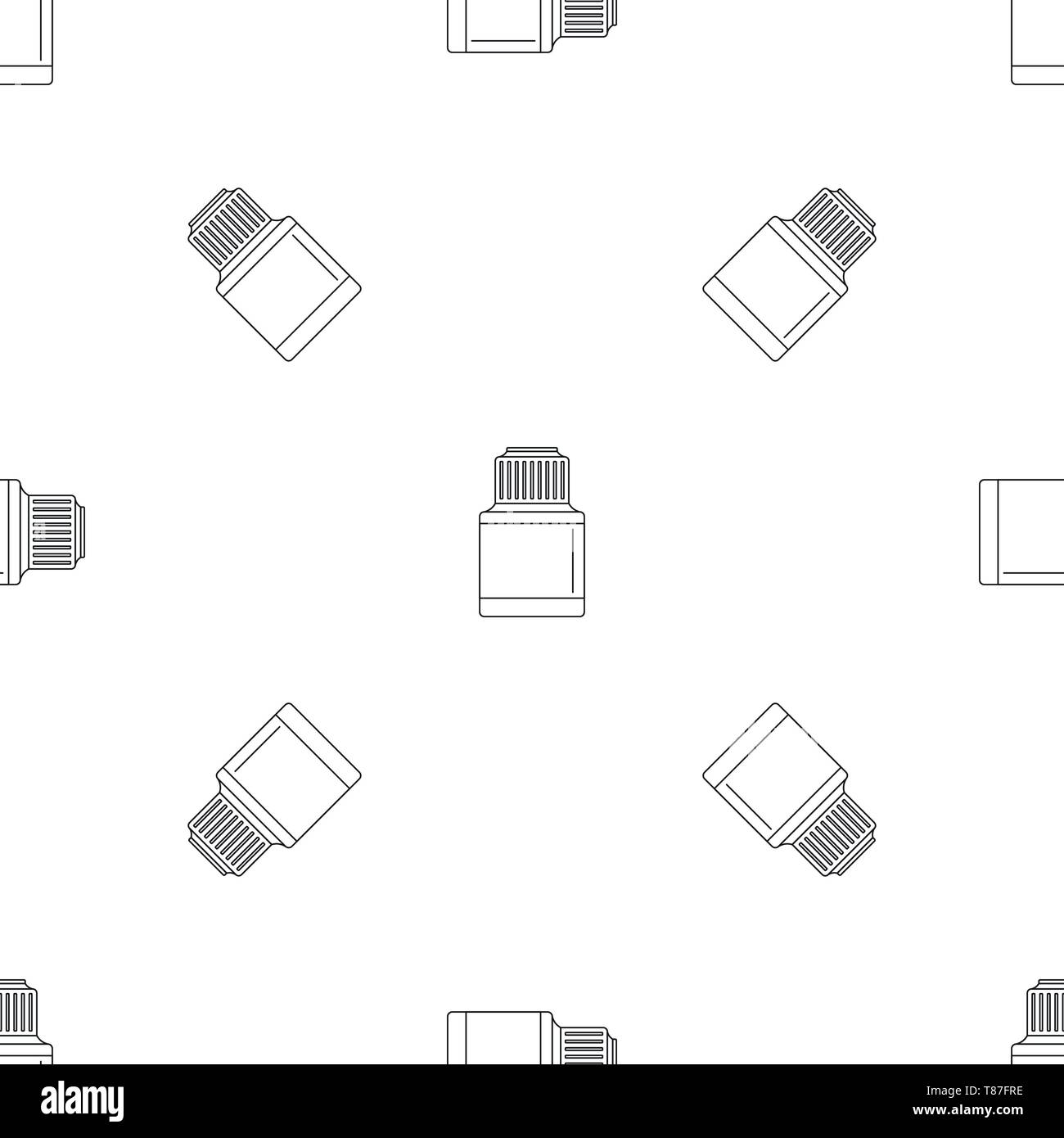 Vaping liquid bottle pattern seamless vector repeat geometric for any web design Stock Vector