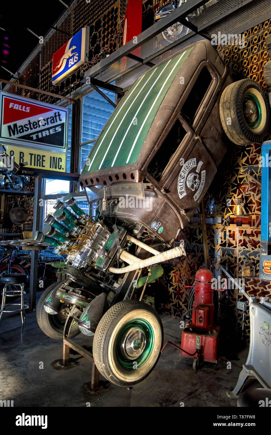 United States, South Dakota, Sturgis, the Full Throttle Saloon is the world largest biker's bar Stock Photo
