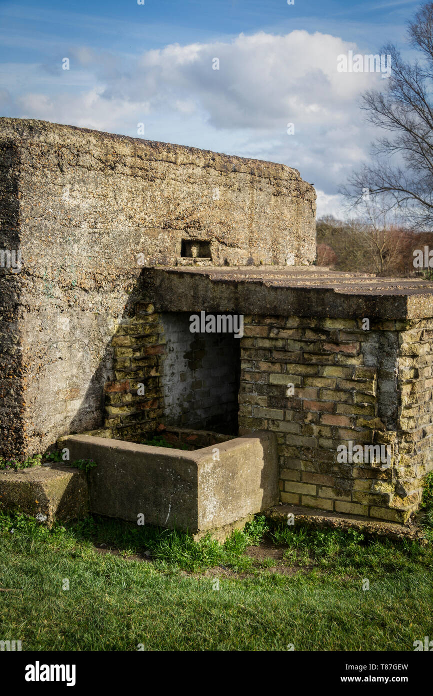 WWII air raid shelter Stock Photo