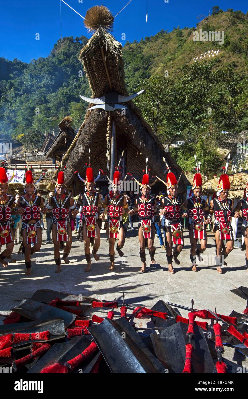 India, Nagaland, Kohima, annual meeting of all the Naga tribes during ...