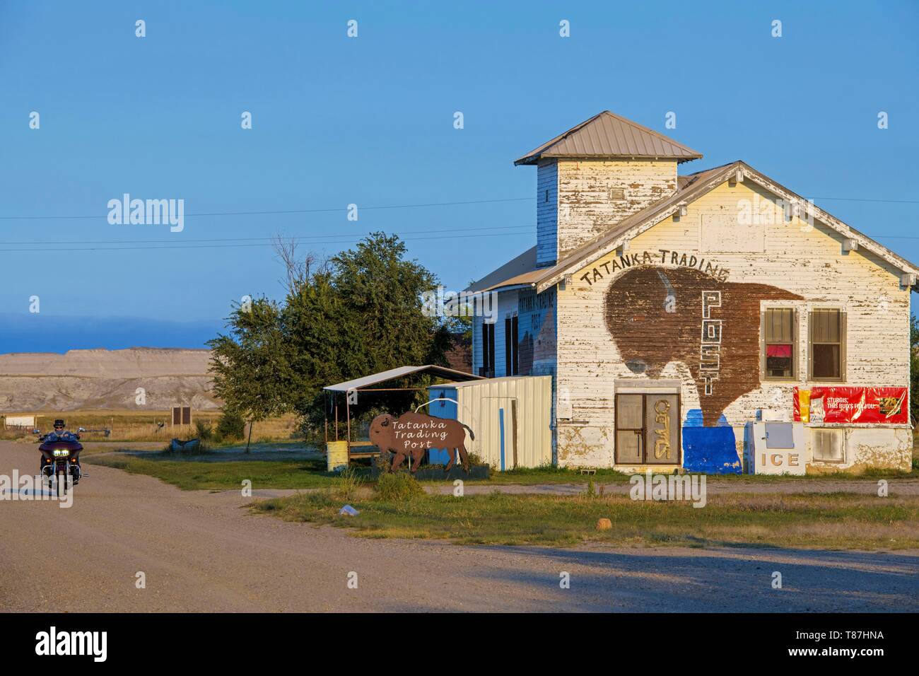 United States, South Dakota, The gost town of Scenic Stock Photo
