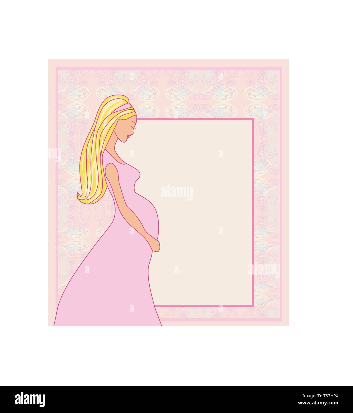 Baby shower invitation - its a girl Stock Vector Image & Art - Alamy