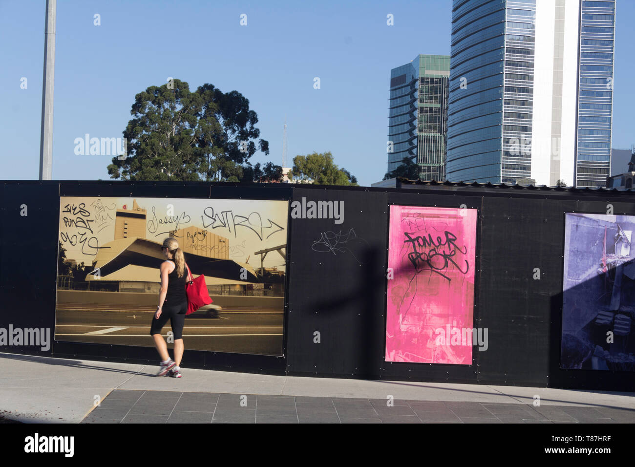 Pert, Western Australia, Australia 16/01/2013 Wall with street art