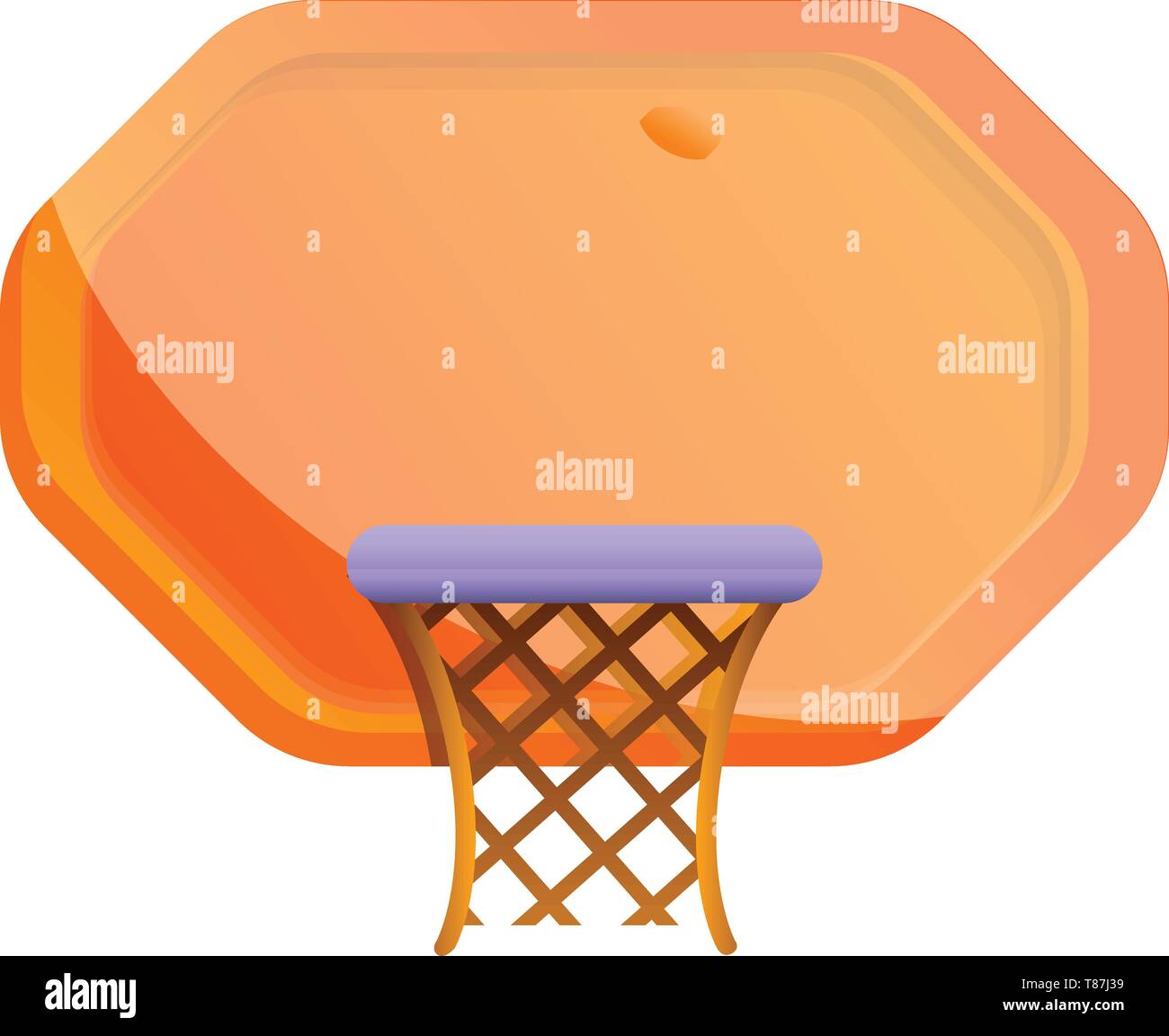 Basketball desk icon. Cartoon of basketball desk vector icon for web design isolated on white background Stock Vector
