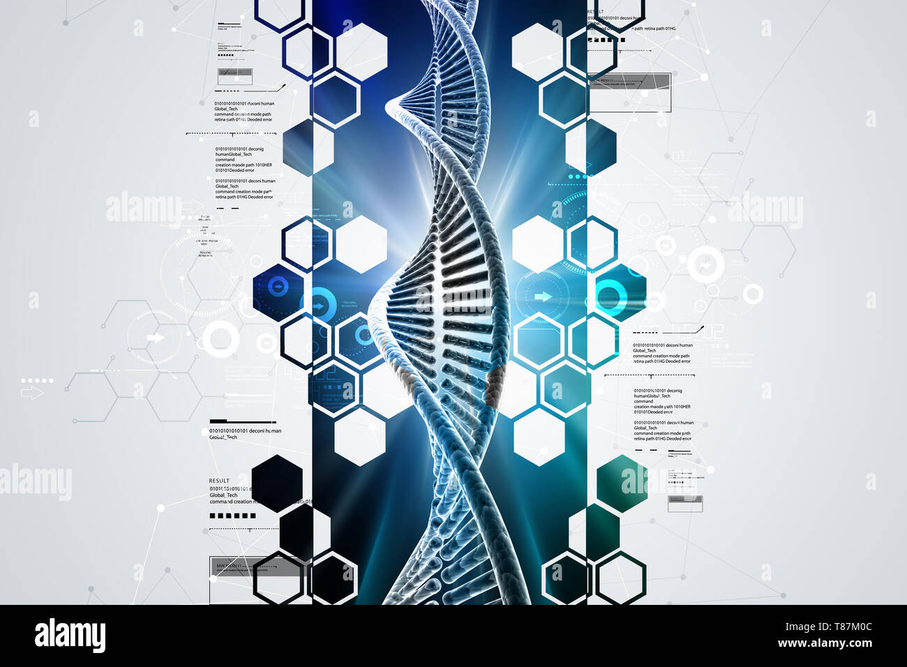 DNA in color background Stock Photo - Alamy