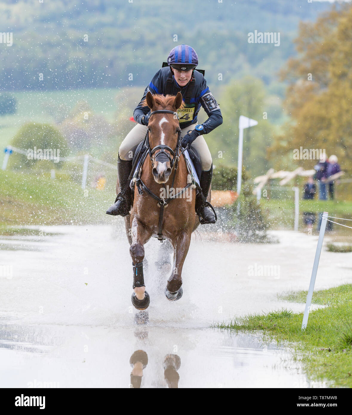 Dodson and Horrell Chatsworth House International Horse Trials, Derbyshire, England, 11th May 2019. Zara Tindall and her horse Match My Class Stock Photo