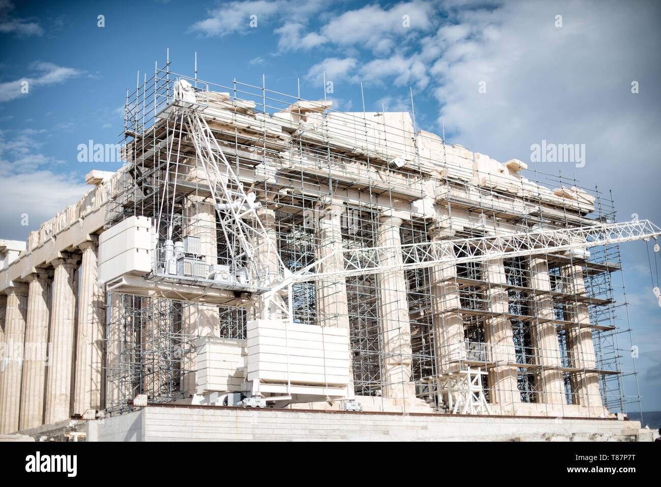 Athens Element ATHENS, Greece — A crane and scaffolding dominate the view of the ...