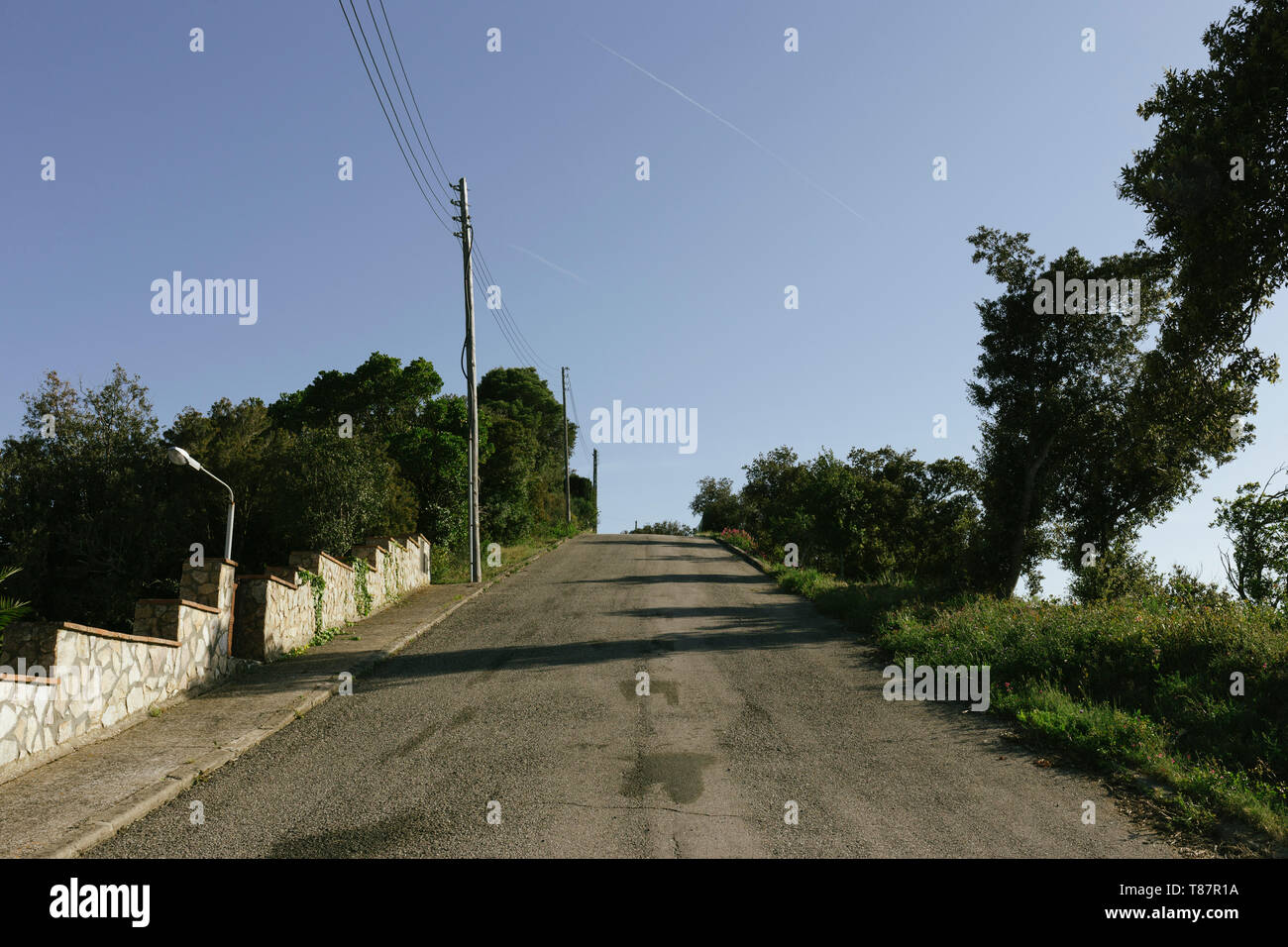 Rural scenery at sunset between Begur and Sa Riera; Costa Brava Stock ...