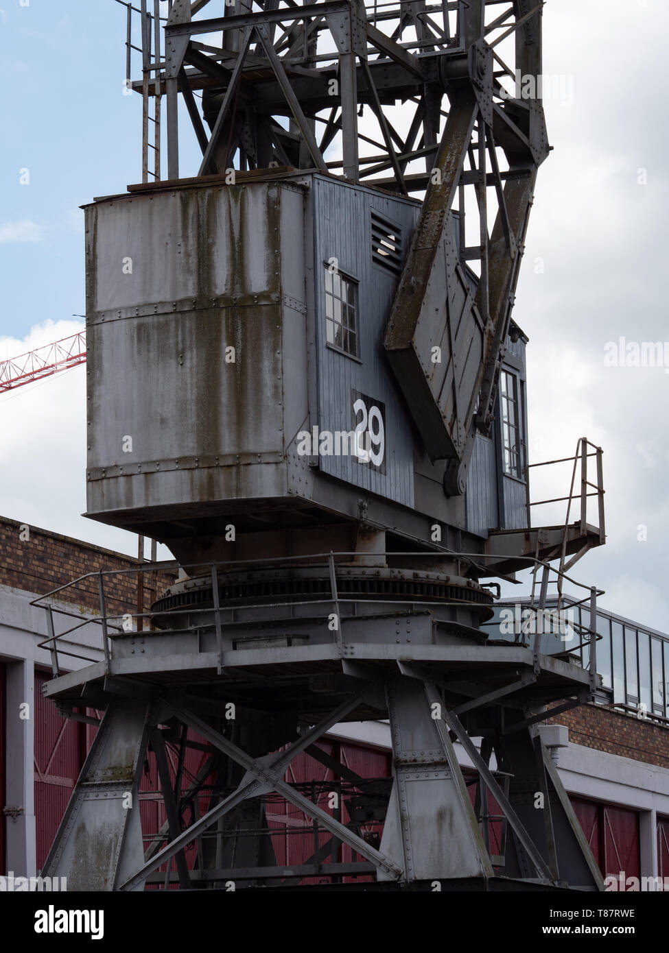 Old crane at Bristol Harbour, Bristol, UK. Stock Photo