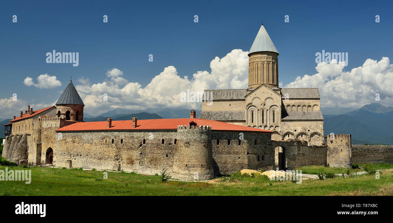 Alaverdi Monastery ones of the biggest sacred objects in Georgia, located in Kakheti region, near the Telavi town. Stock Photo