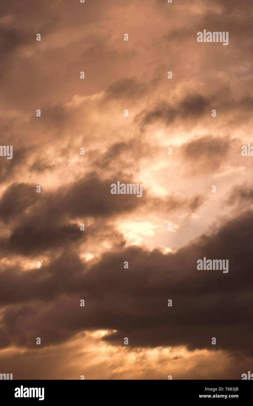dramatic cloudy sky as background Stock Photo - Alamy
