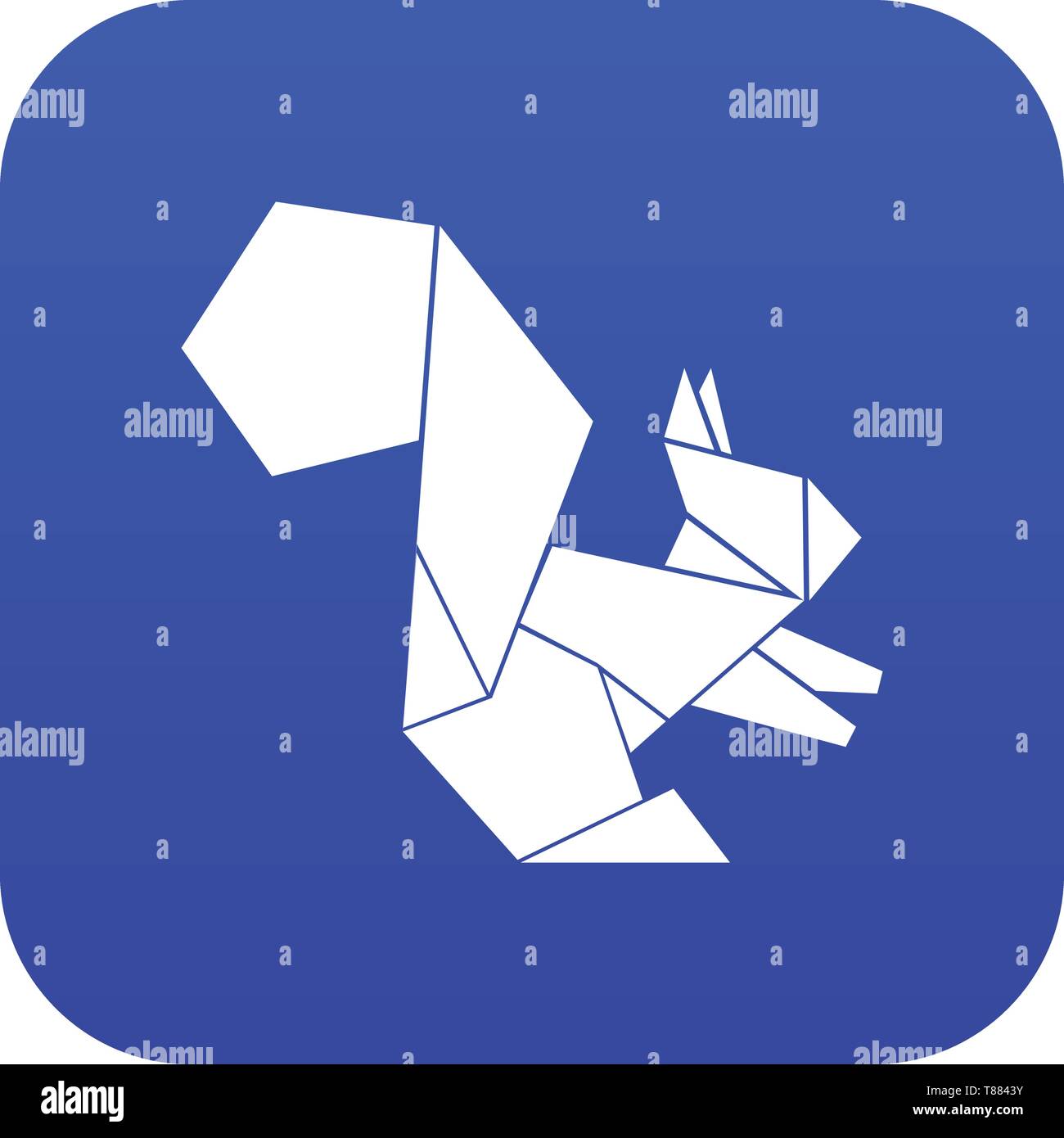 Origami squirrel icon blue vector Stock Vector Image & Art - Alamy