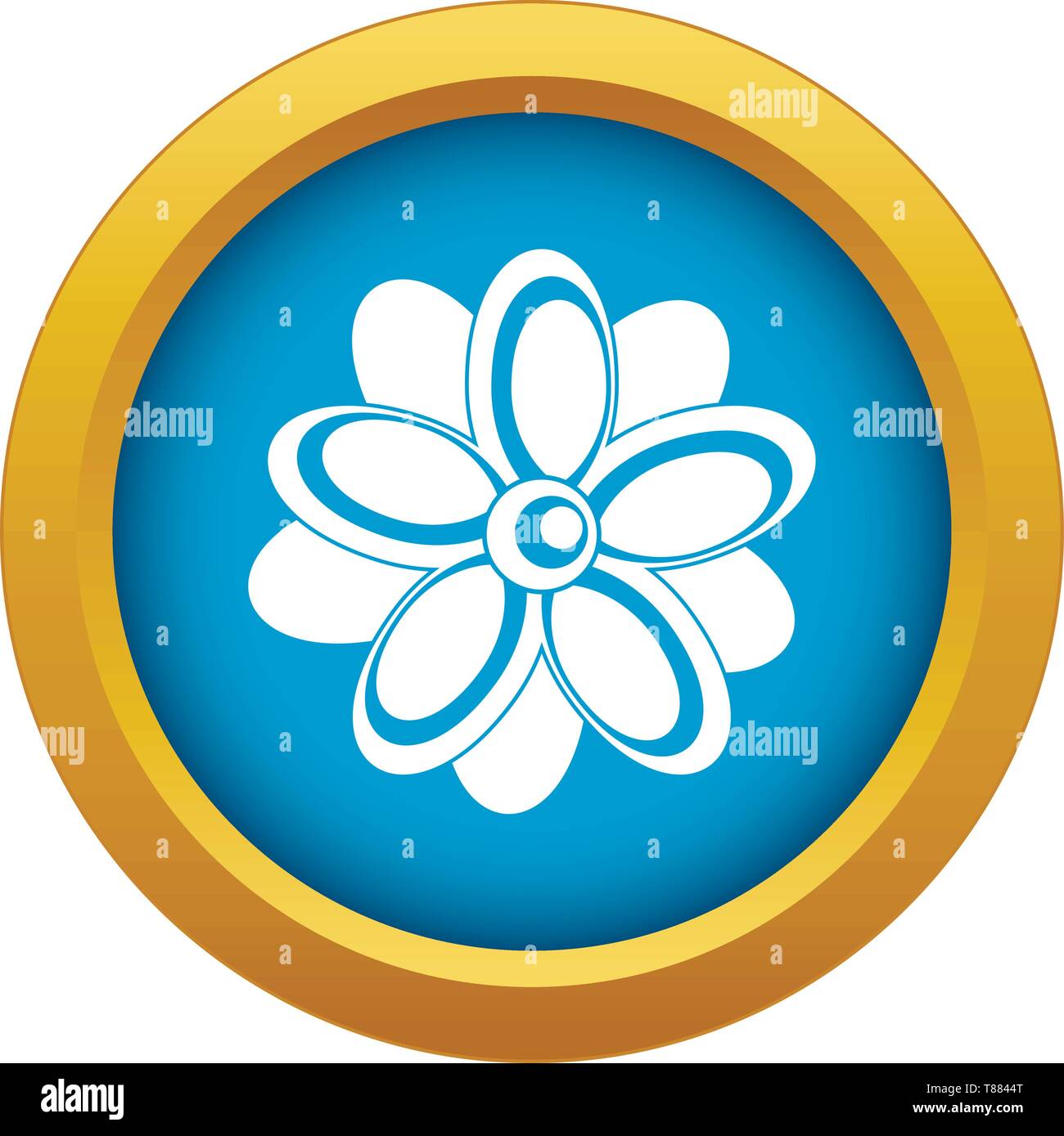 Flower icon blue vector isolated Stock Vector Image & Art - Alamy
