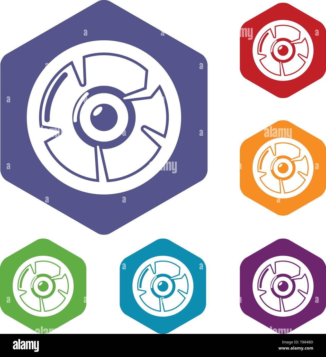 Log icons vector hexahedron Stock Vector