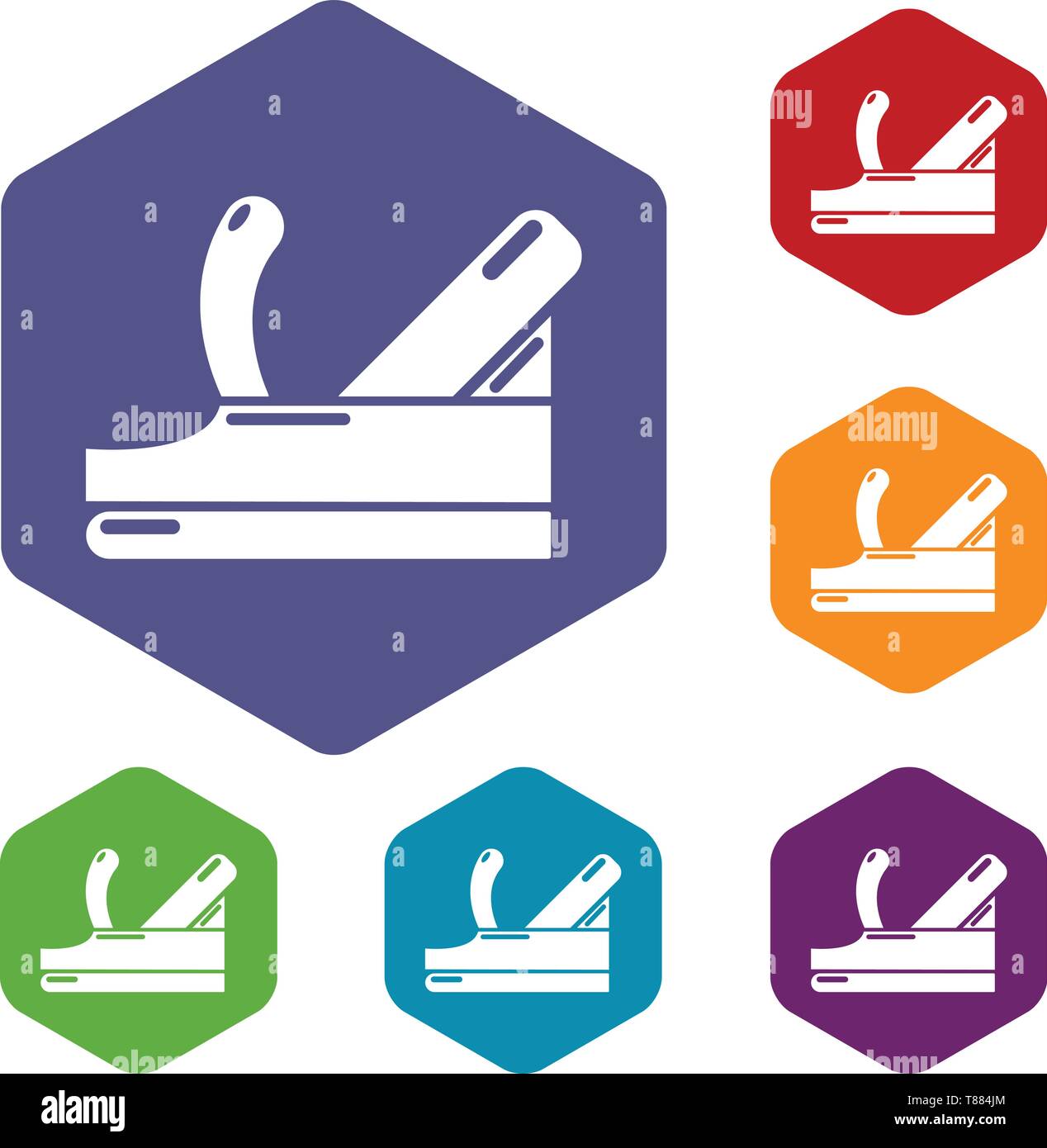 Plane icons vector hexahedron Stock Vector