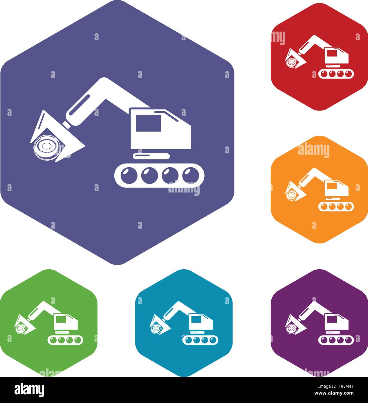 Crane icons vector hexahedron Stock Vector
