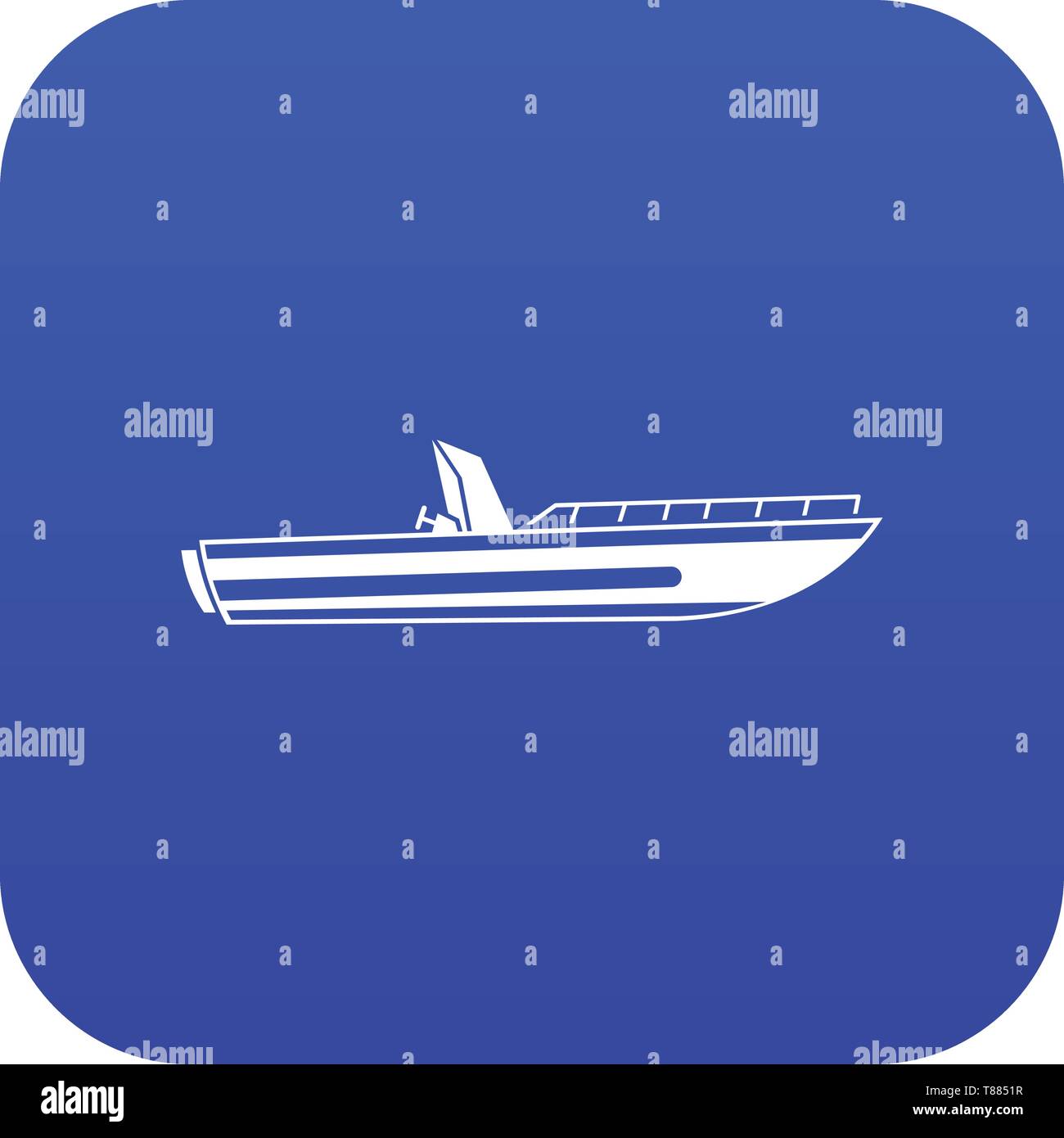 Motor speed boat icon digital blue Stock Vector Image & Art - Alamy