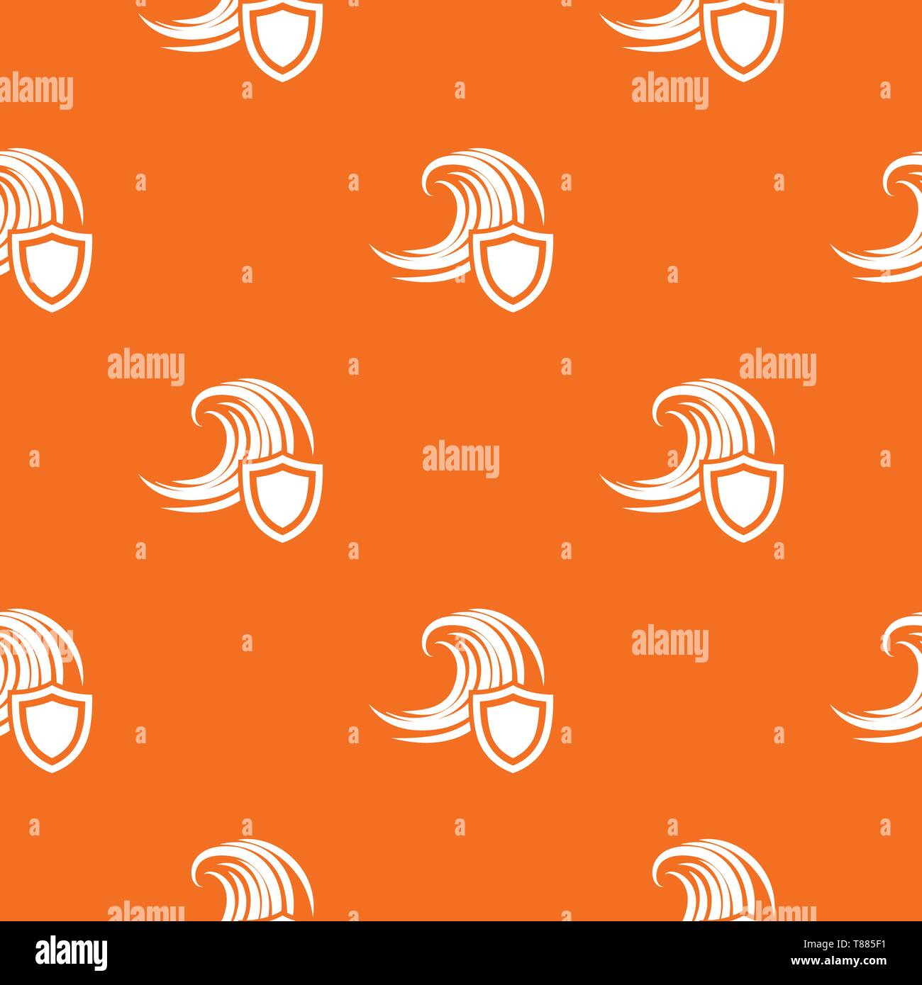 Flood protection pattern vector orange Stock Vector