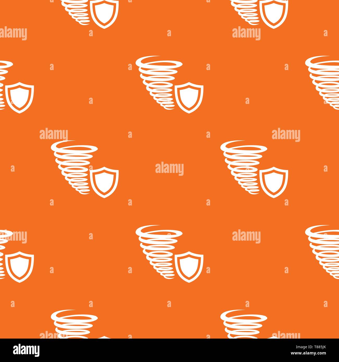 Hurricane protection pattern vector orange Stock Vector