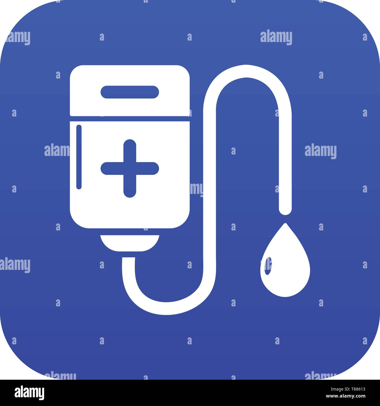 Blood bag icon blue vector Stock Vector