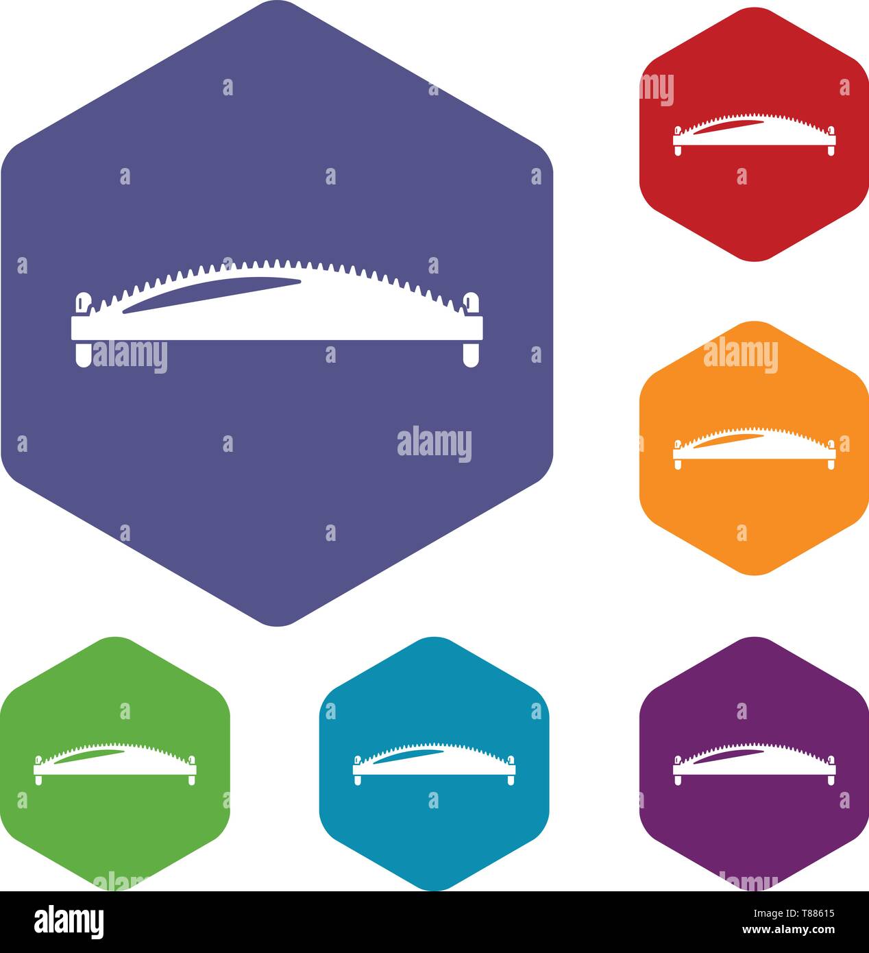 Hand saw icons vector hexahedron Stock Vector