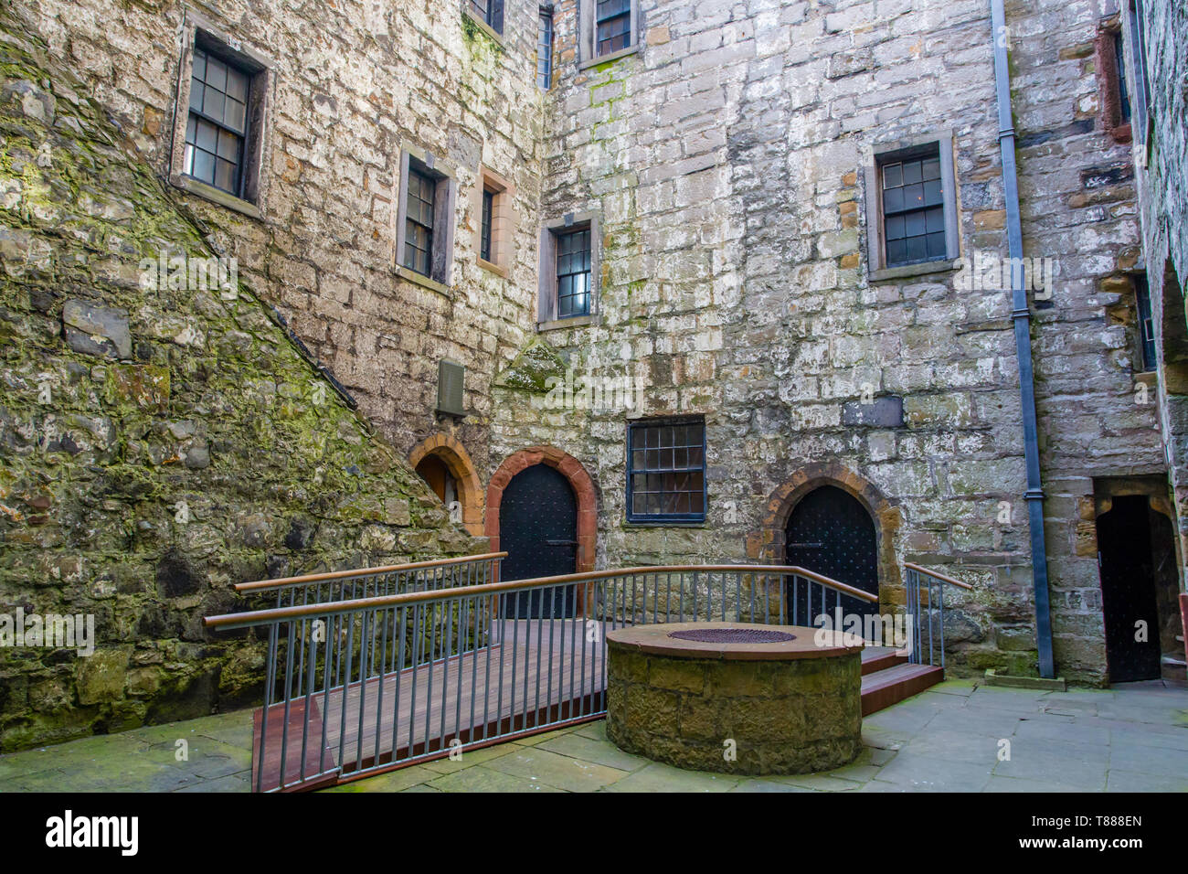 Interior of the Keep of Castle Rushen, Castletown, Isle of Man Stock Photo