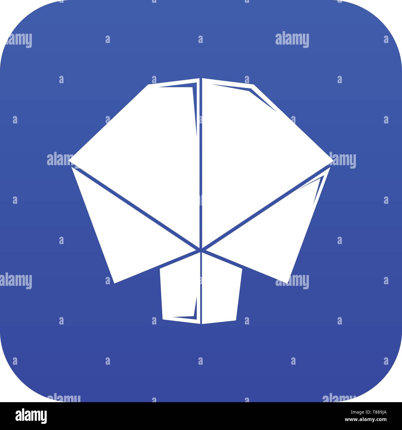 Origami tree icon blue vector Stock Vector Image & Art - Alamy