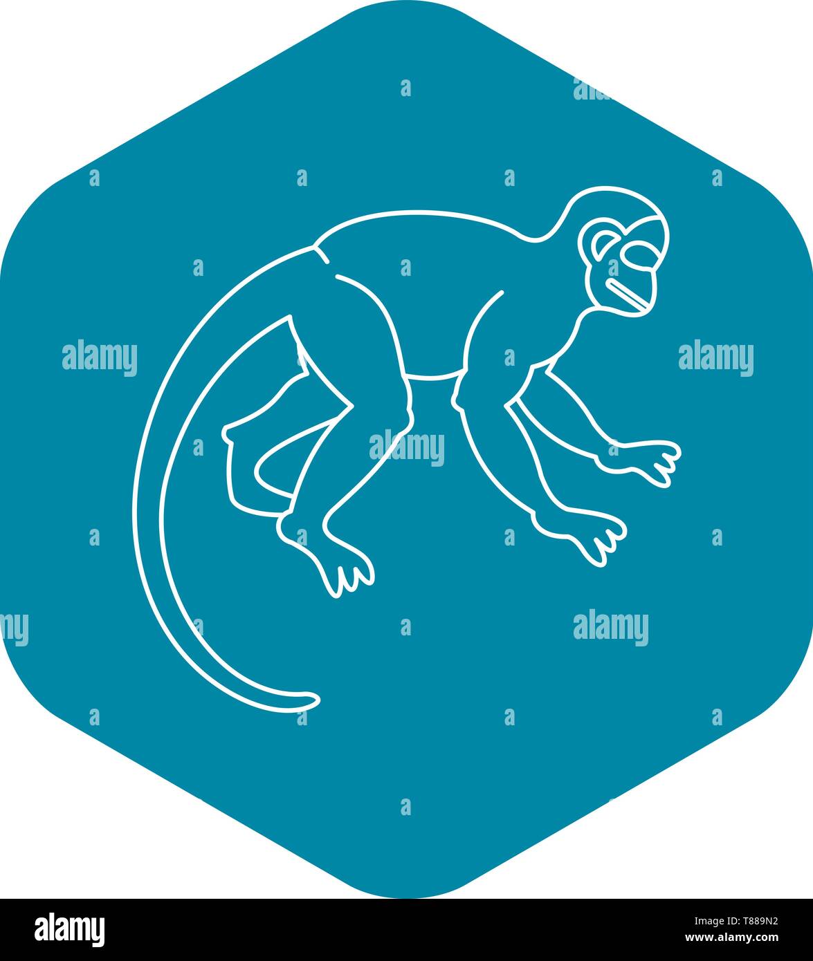 Japanese macaque icon, outline style Stock Vector Image & Art - Alamy