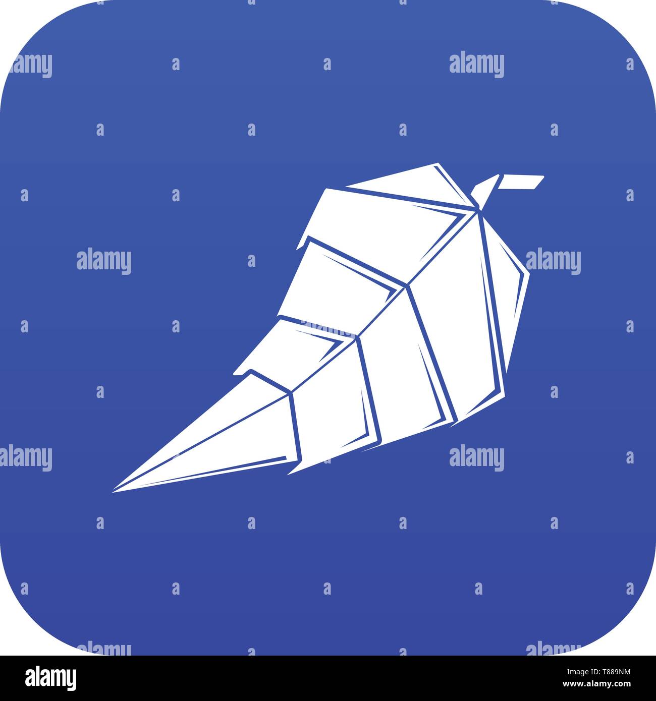 Origami leaf icon blue vector Stock Vector Image & Art - Alamy