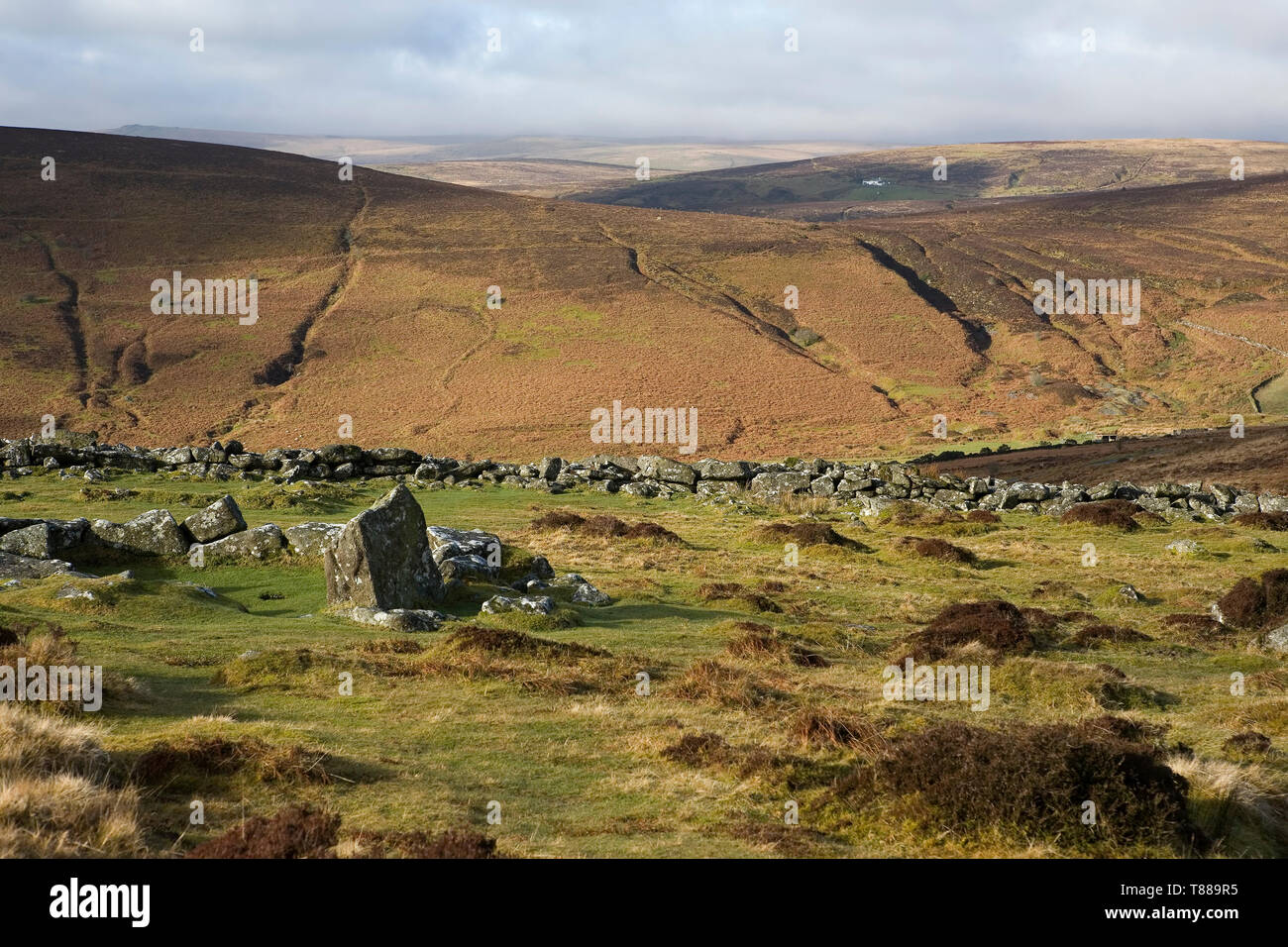 Grimspound, Dartmoor, Devon, UK Stock Photo Alamy