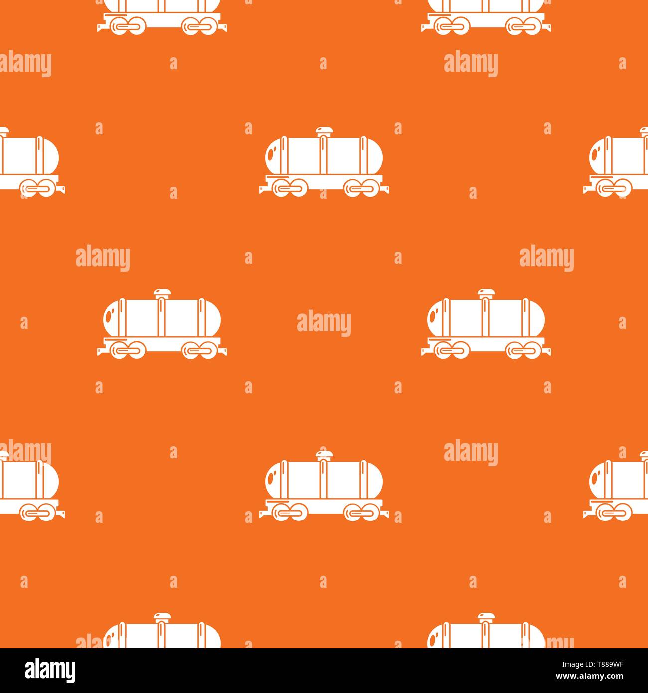 Tank car pattern vector orange Stock Vector