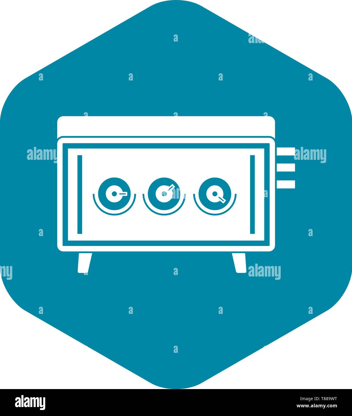 CD changer icon, simple style Stock Vector