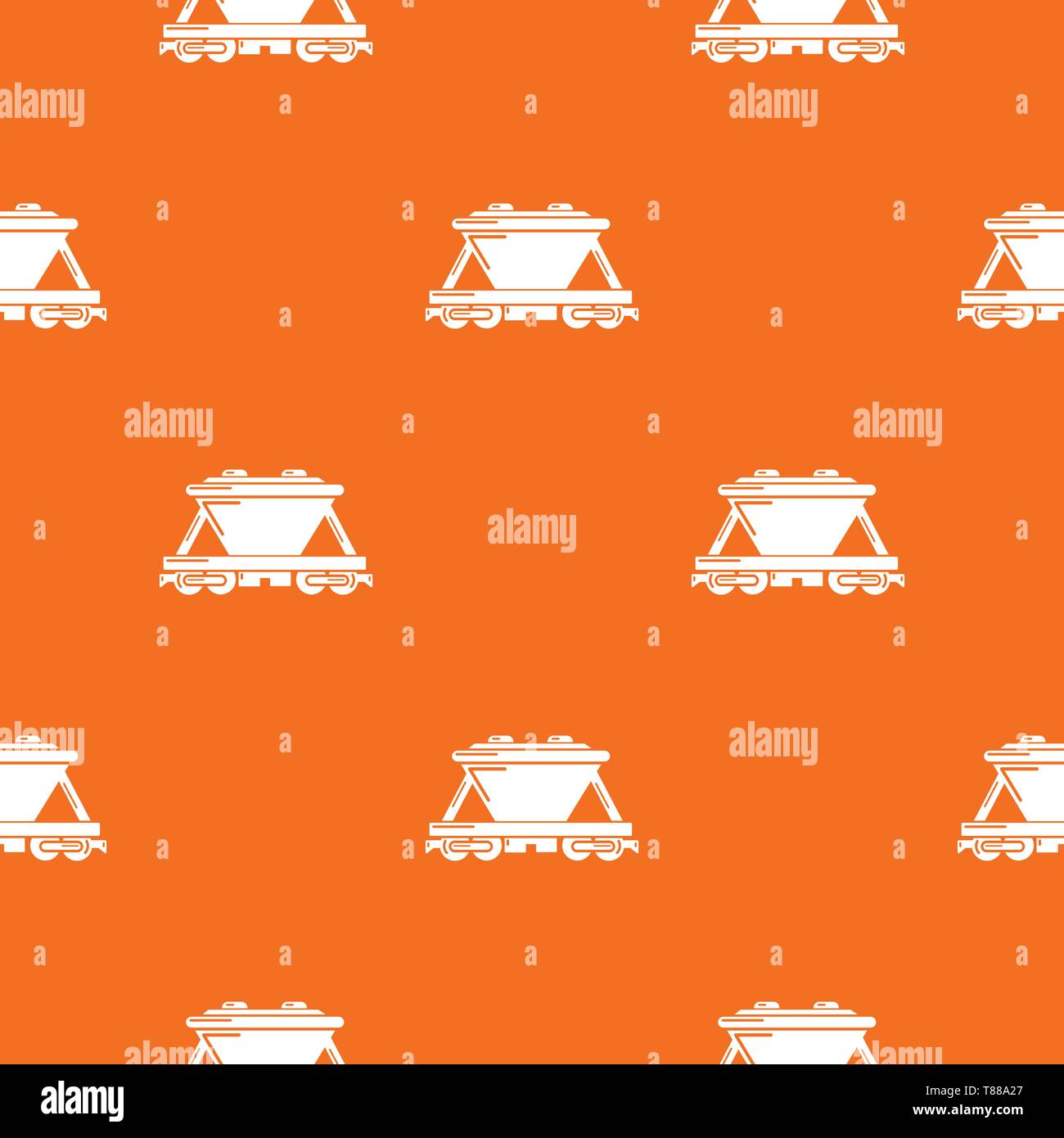 Goods train pattern vector orange Stock Vector
