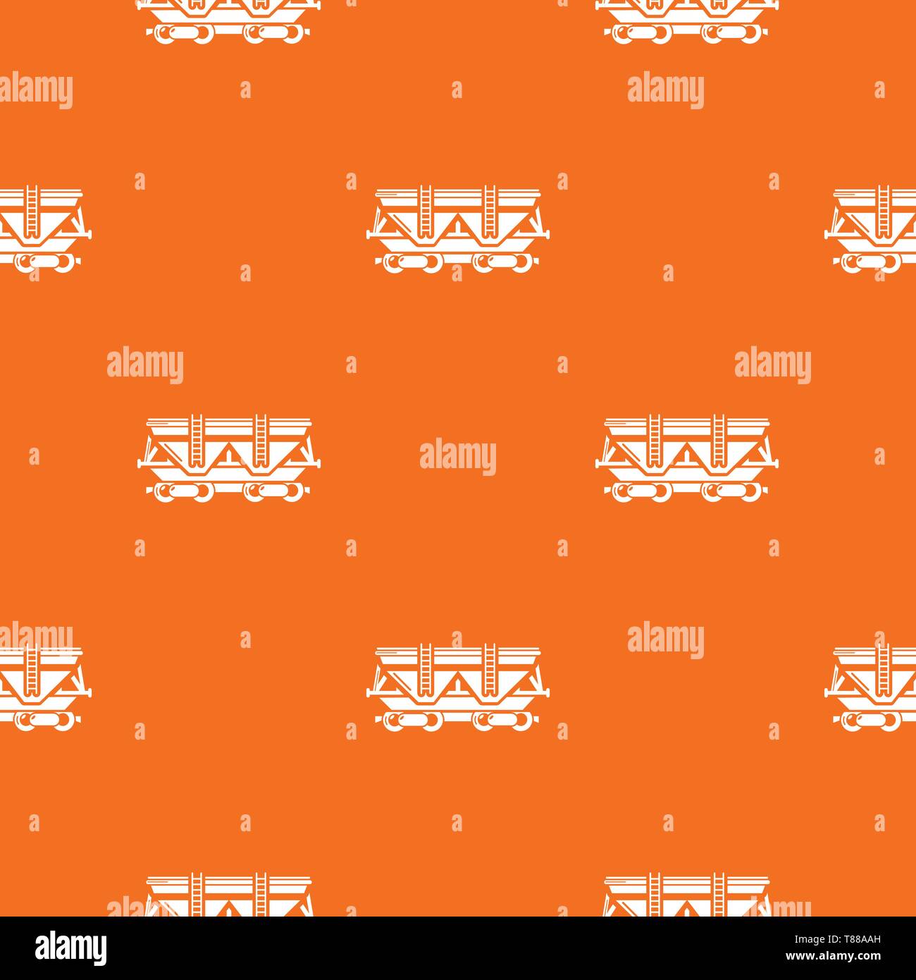 Wagon pattern vector orange Stock Vector