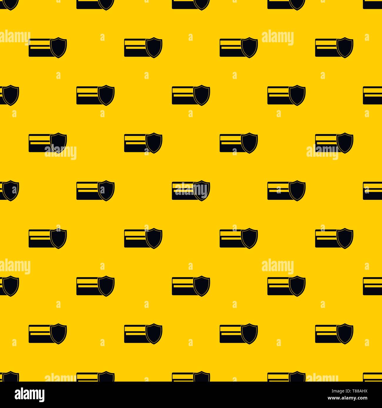 Credit card and shield pattern vector Stock Vector