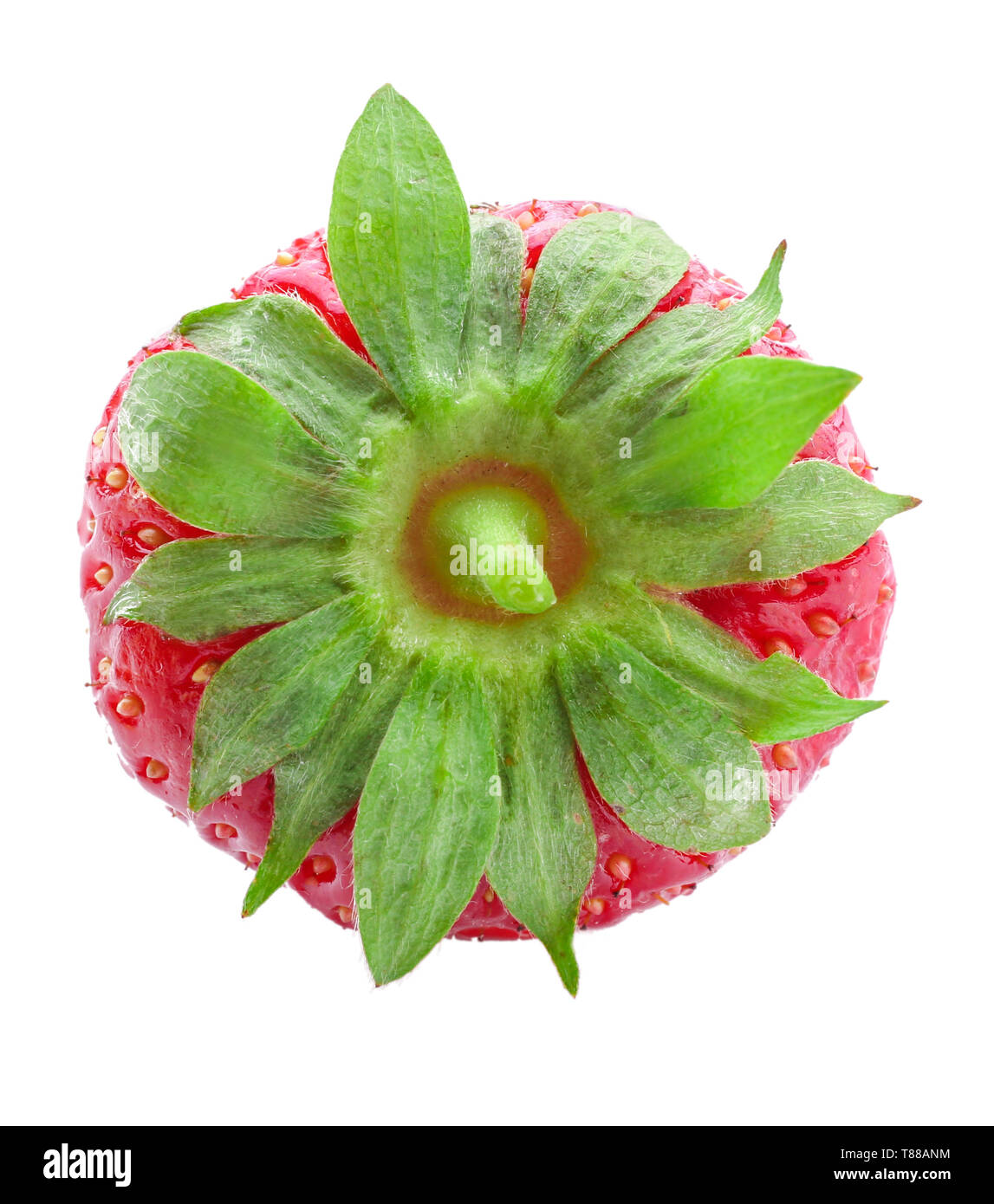 Sweet ripe strawberry on white background Stock Photo - Alamy