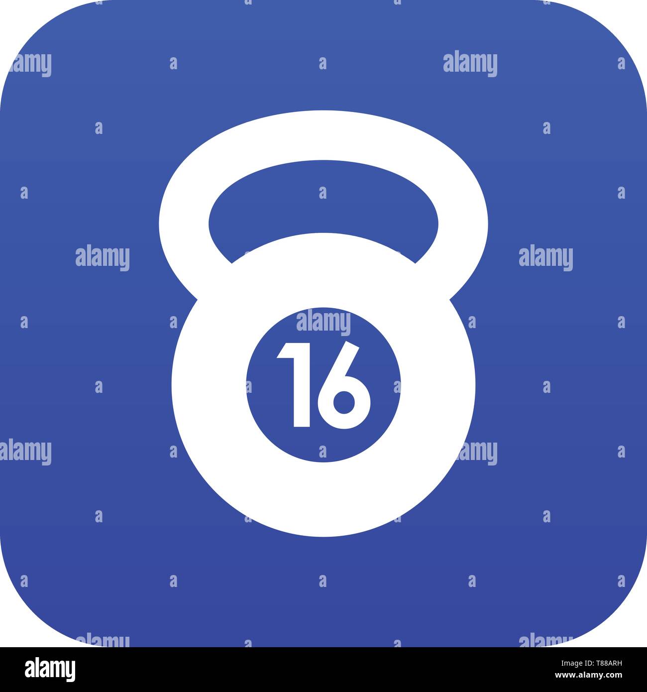 Kettlebell icon digital blue Stock Vector Image & Art - Alamy
