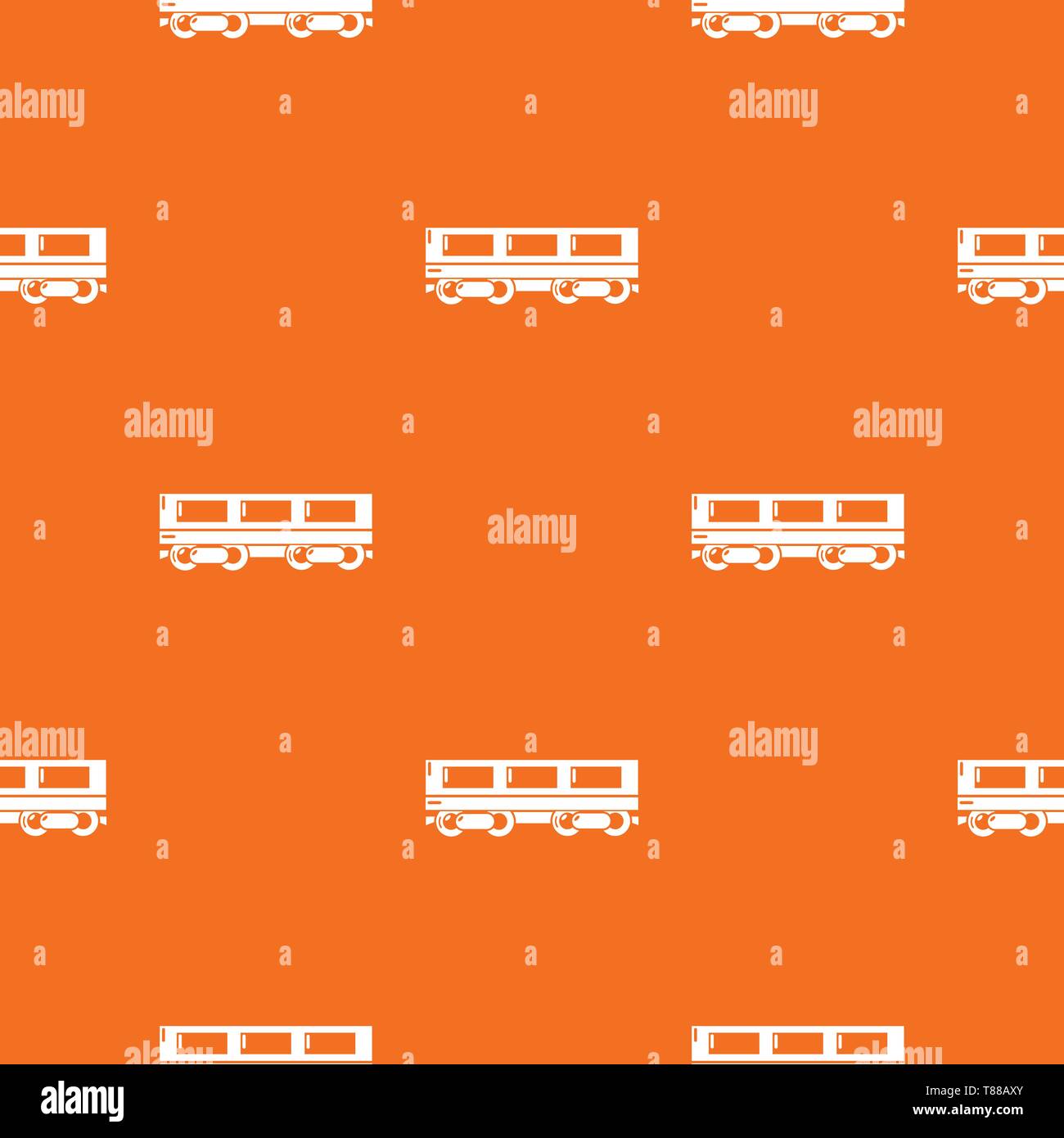Passenger carriage pattern vector orange Stock Vector