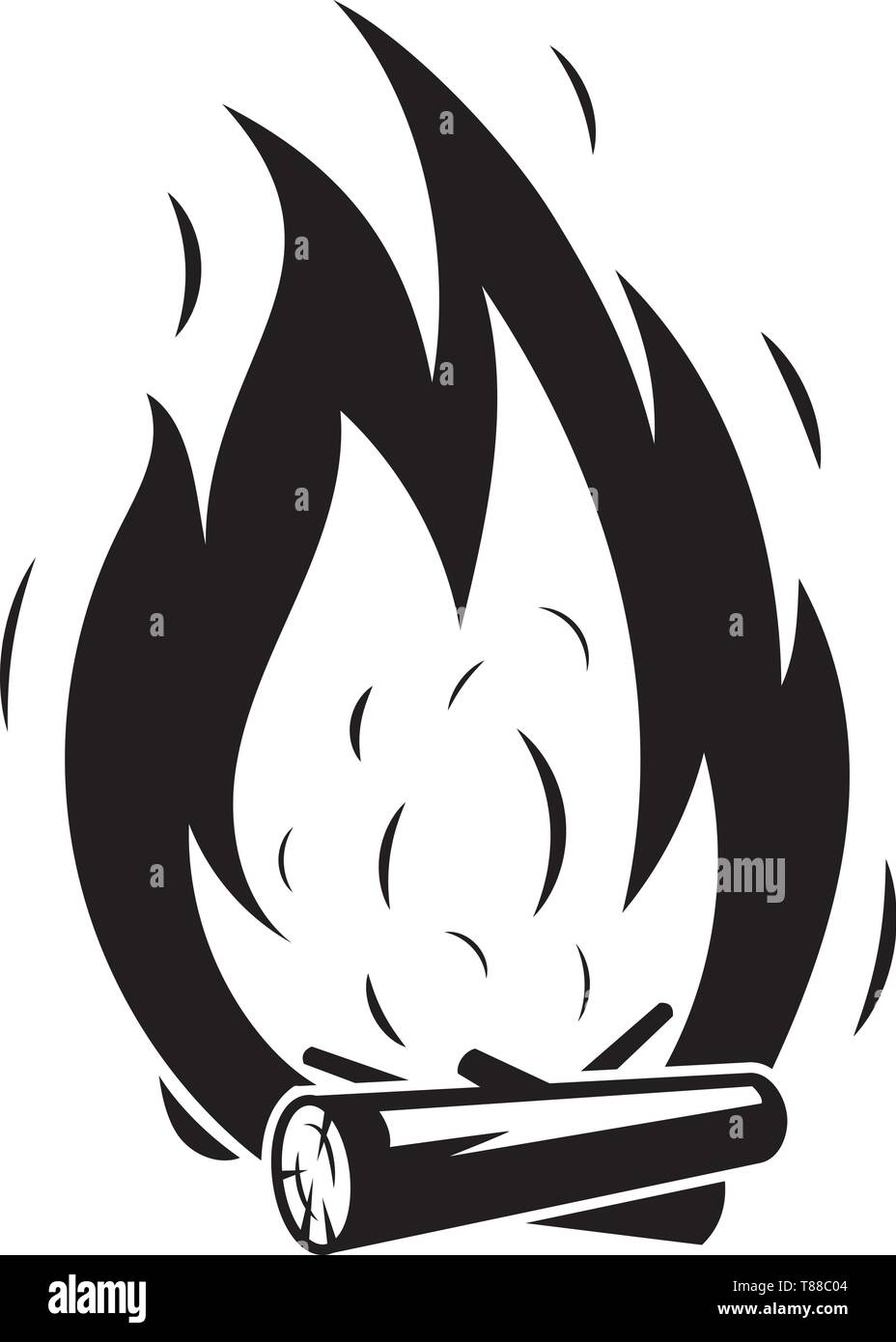 Campfire icon, simple style Stock Vector Image & Art - Alamy