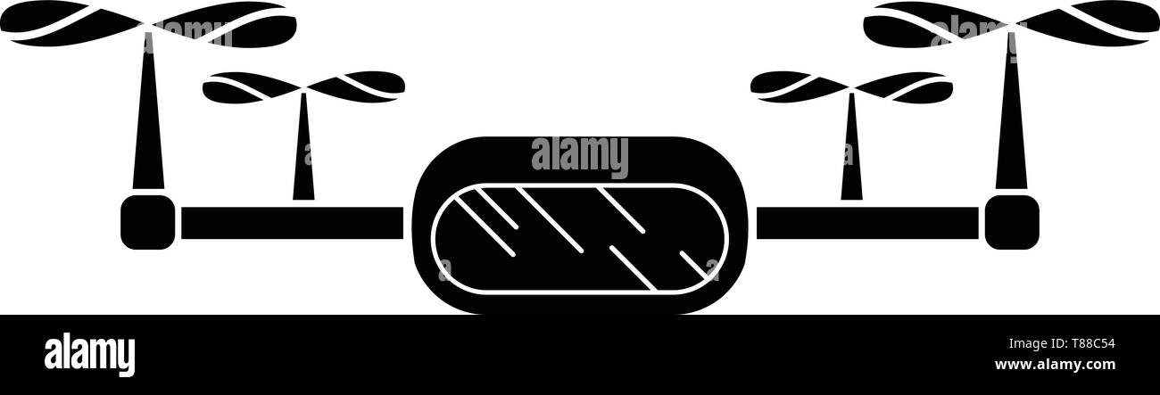 Remote control drone icon, simple style Stock Vector