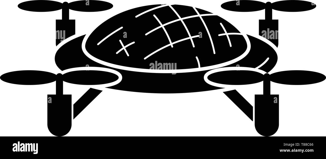 Robot drone icon, simple style Stock Vector