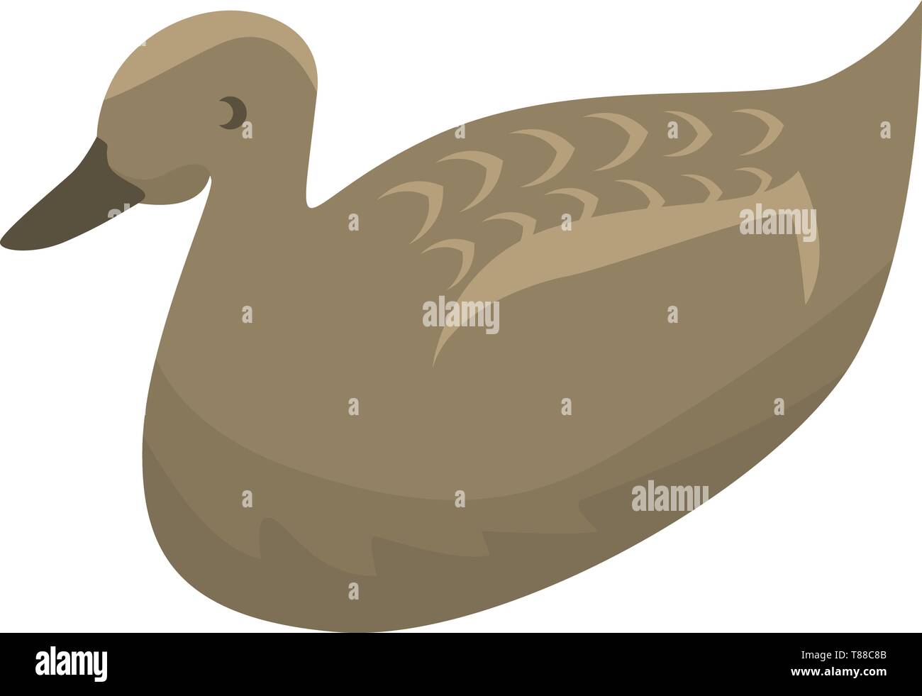 Wild duck icon, isometric style Stock Vector