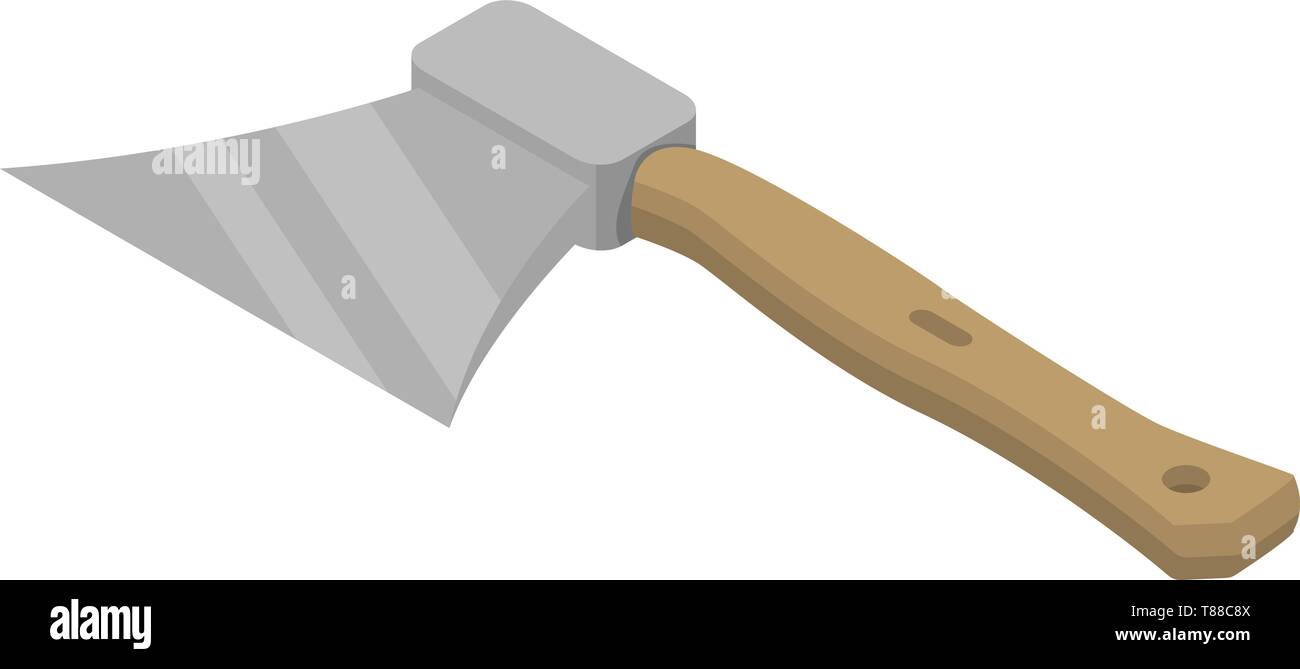 Hunter axe icon, isometric style Stock Vector