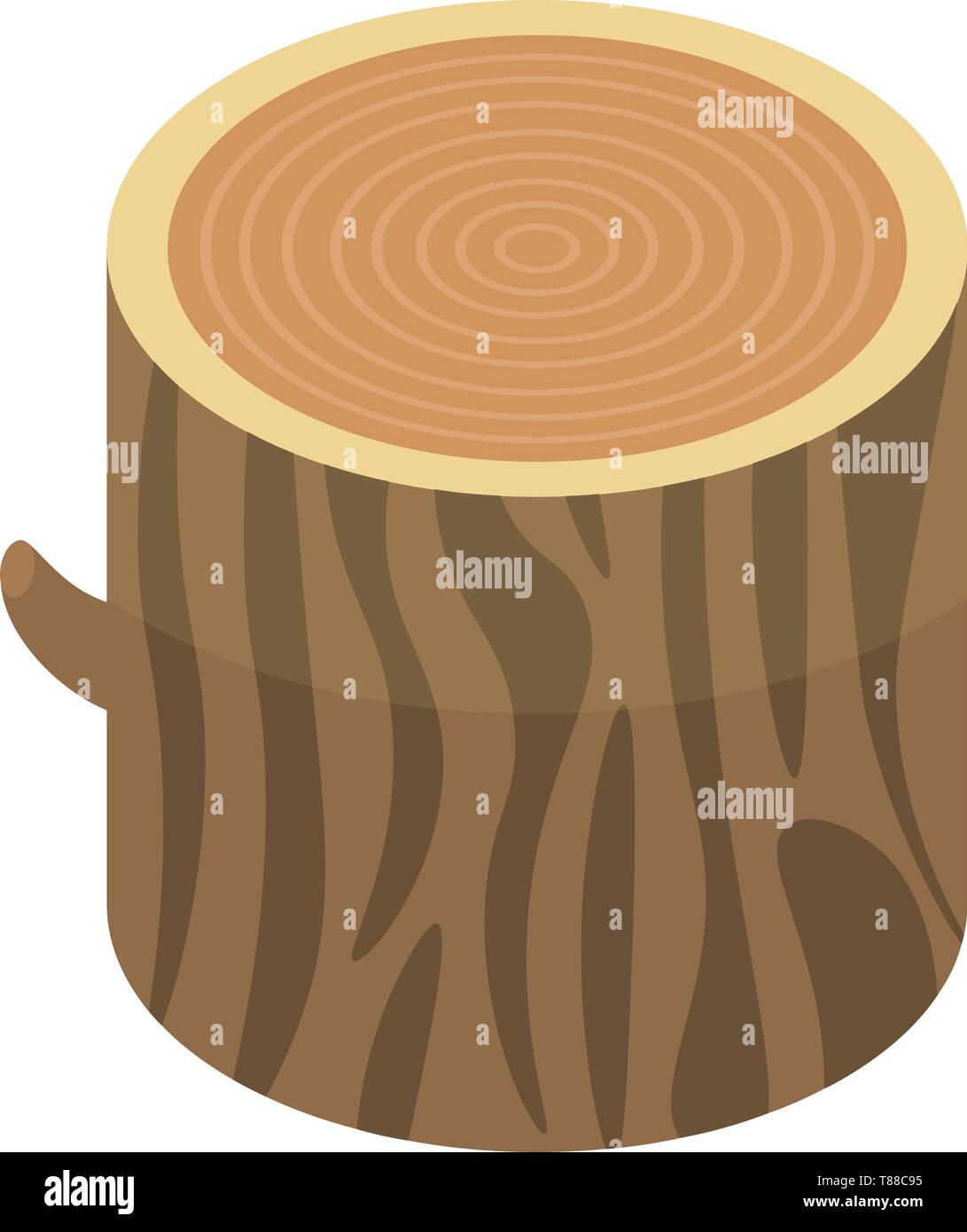 Draw environment tree stump Stock Vector Images Alamy