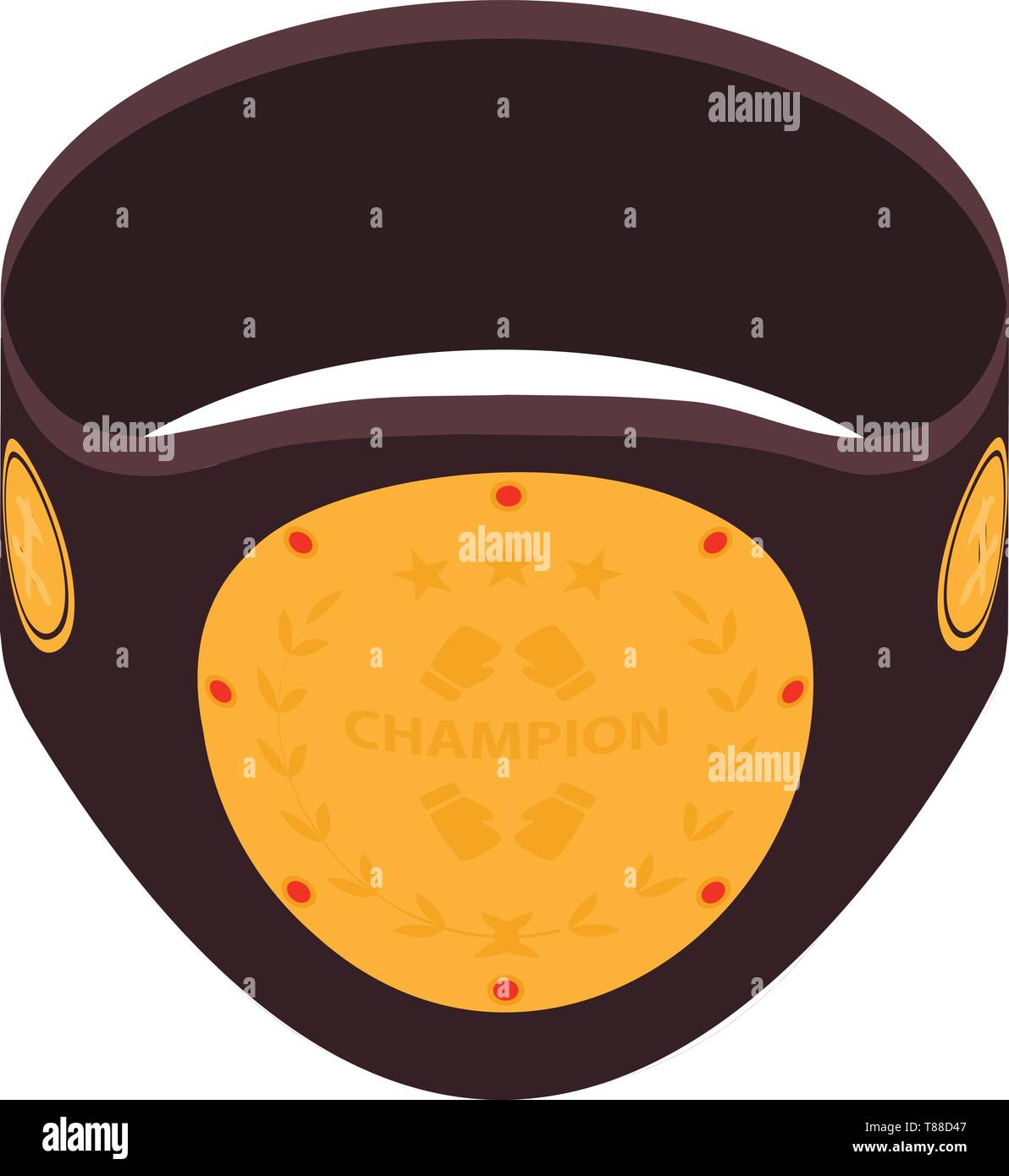 Boxing gold belt icon, isometric style Stock Vector
