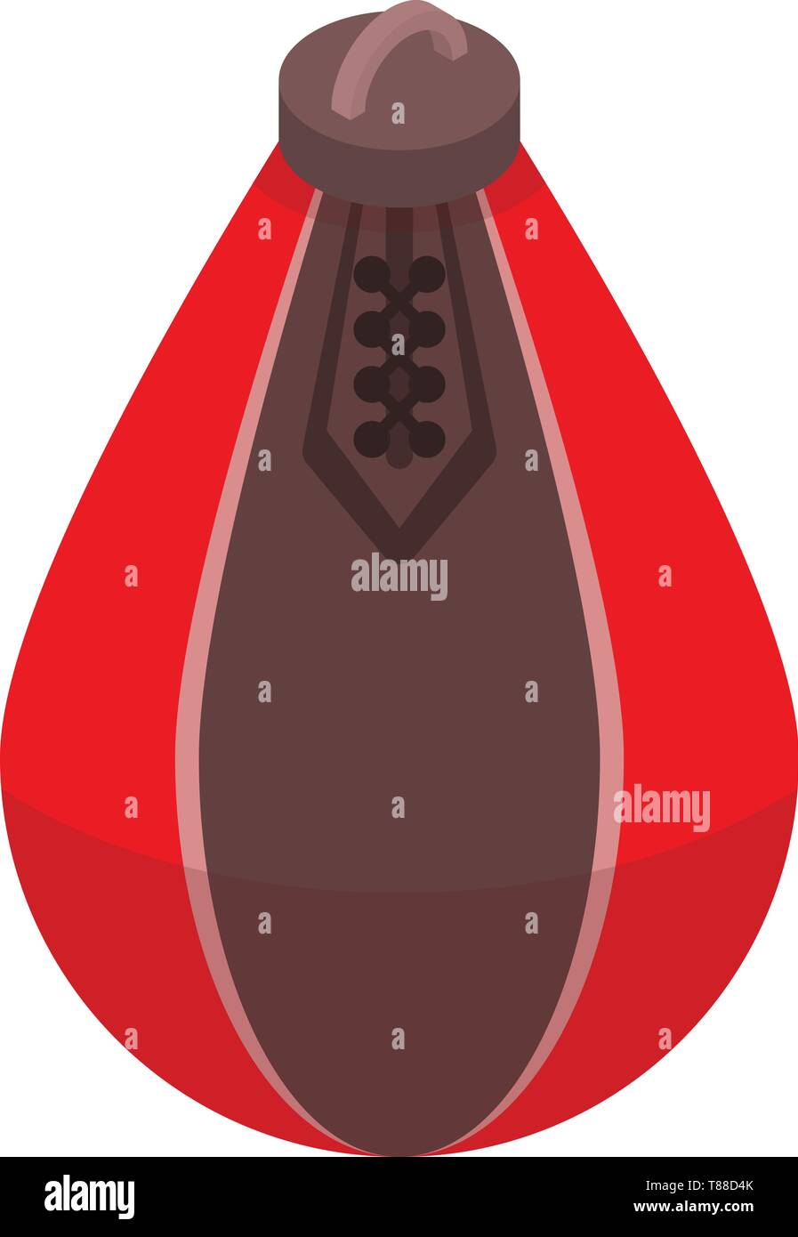 Red punchbag icon, isometric style Stock Vector