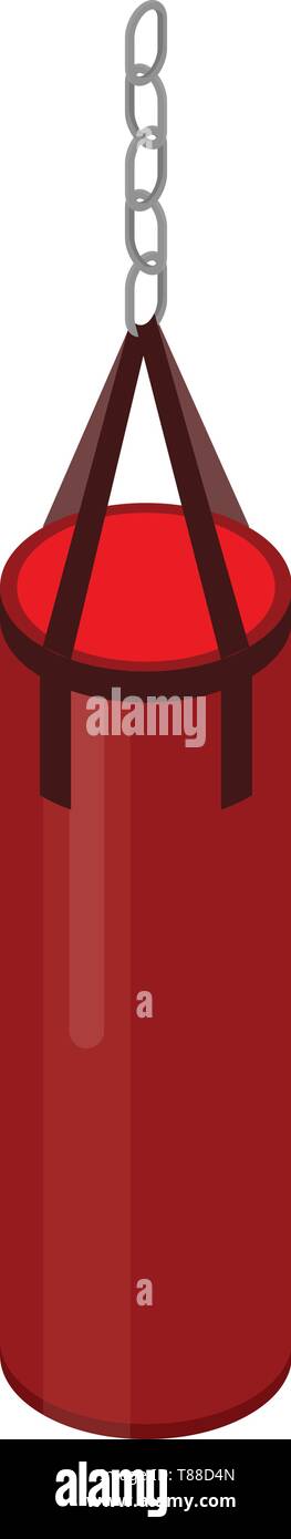 Long punch bag icon, isometric style Stock Vector