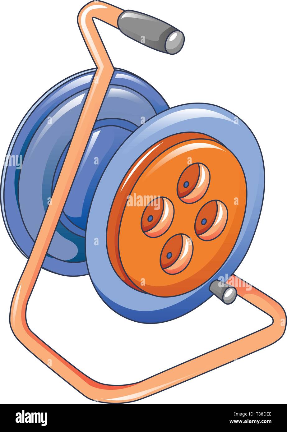 Electric cable coil icon, cartoon style Stock Vector Image & Art - Alamy